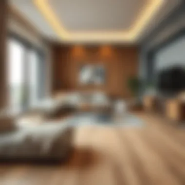 Soundproof flooring installation in a living space