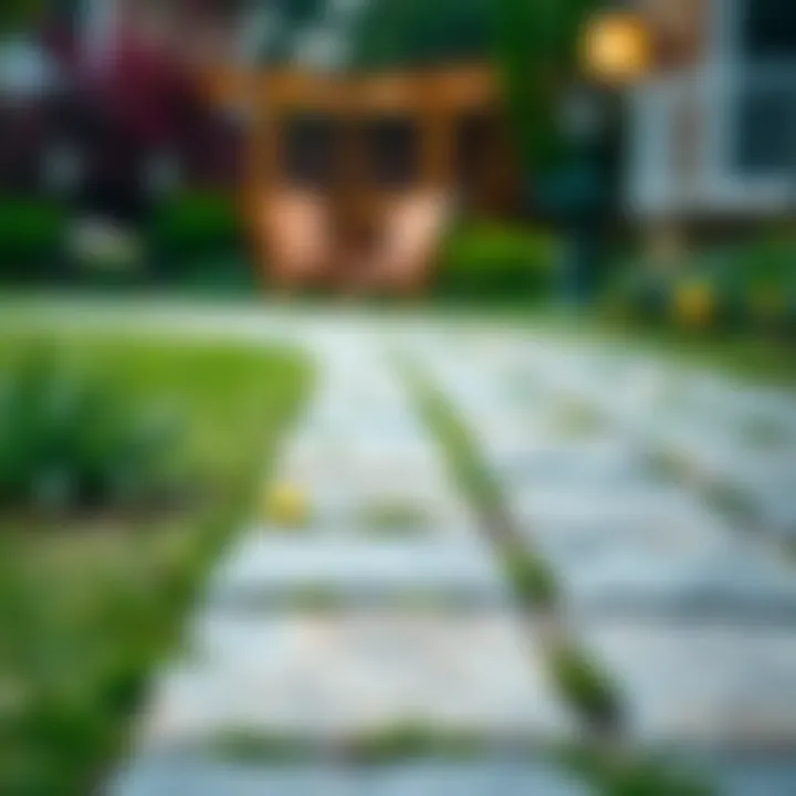 Durable outdoor stone paving in a garden