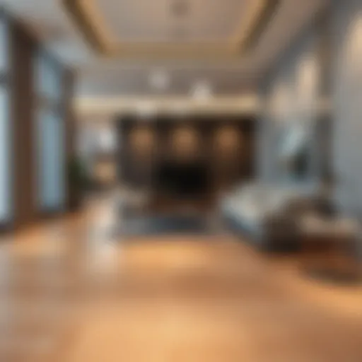 Sophisticated Stone Flooring Elegant stone flooring design in a modern living space