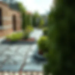 Elegant stone paving design featuring intricate patterns