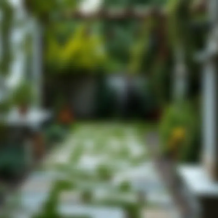 Outdoor stone paving creating a serene garden pathway